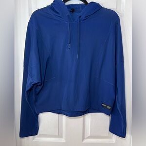 RHONE Women’s Sublime Tech Fleece Cropped Hoodie in Navy Blue Size Medium